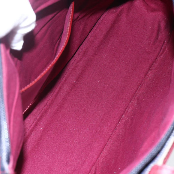 BURBERRY Nova Check Tote Bag Denim Blue Beige Silver Auth 155109