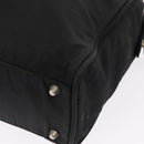 PRADA Hand Bag Nylon Black Silver Auth 155111-17