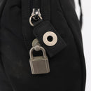 PRADA Hand Bag Nylon Black Silver Auth 155111-18