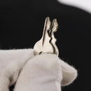 PRADA Hand Bag Nylon Black Silver Auth 155111-9