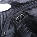 PRADA Hand Bag Nylon Black Silver Auth 155111-20