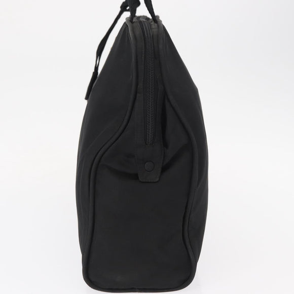 PRADA Hand Bag Nylon Black Silver Auth 155111