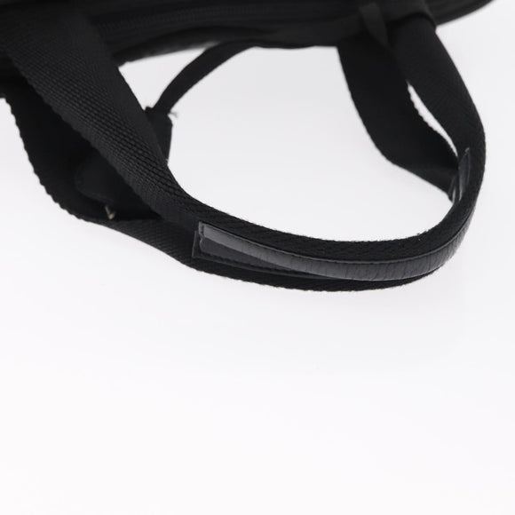 PRADA Hand Bag Nylon Black Silver Auth 155111