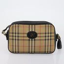 Burberrys Nova Check Shoulder Bag Nylon Canvas 2 Set Beige Auth 155112-10