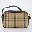 Burberrys Nova Check Shoulder Bag Nylon Canvas 2 Set Beige Auth 155112-11