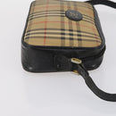 Burberrys Nova Check Shoulder Bag Nylon Canvas 2 Set Beige Auth 155112-12