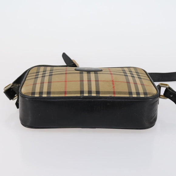 Burberrys Nova Check Shoulder Bag Nylon Canvas 2 Set Beige Auth 155112