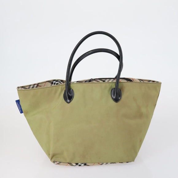 Burberrys Nova Check Shoulder Bag Nylon Canvas 2 Set Beige Auth 155112