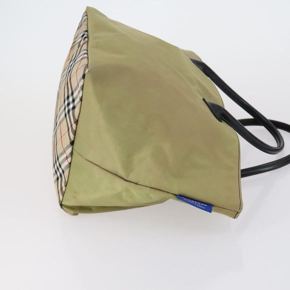 Burberrys Nova Check Shoulder Bag Nylon Canvas 2 Set Beige Auth 155112