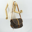 LOUIS VUITTON Monogram Saumur 35 Shoulder Bag M42254 LV Auth 155140-27