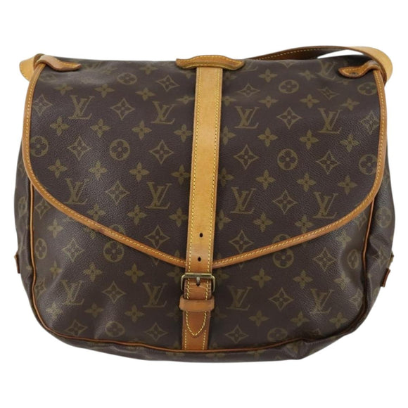 LOUIS VUITTON Monogram Saumur 35 Umhängetasche M42254 LV Auth 155140