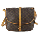 LOUIS VUITTON Monogram Saumur 35 Umhängetasche M42254 LV Auth 155140-2