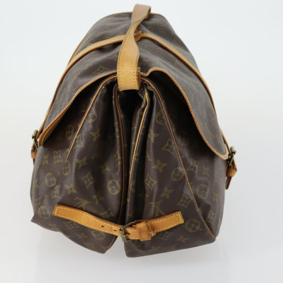 LOUIS VUITTON Monogram Saumur 35 Umhängetasche M42254 LV Auth 155140