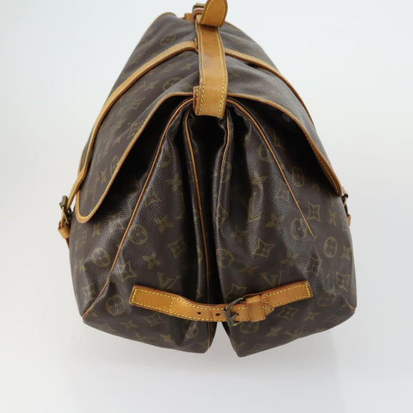 LOUIS VUITTON Monogram Saumur 35 Umhängetasche M42254 LV Auth 155140