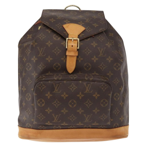 LOUIS VUITTON Monogram Montsouris GM Backpack M51135 LV Auth 155142