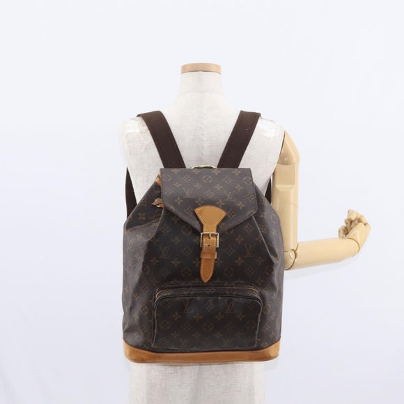 LOUIS VUITTON Monogram Montsouris GM Backpack M51135 LV Auth 155142