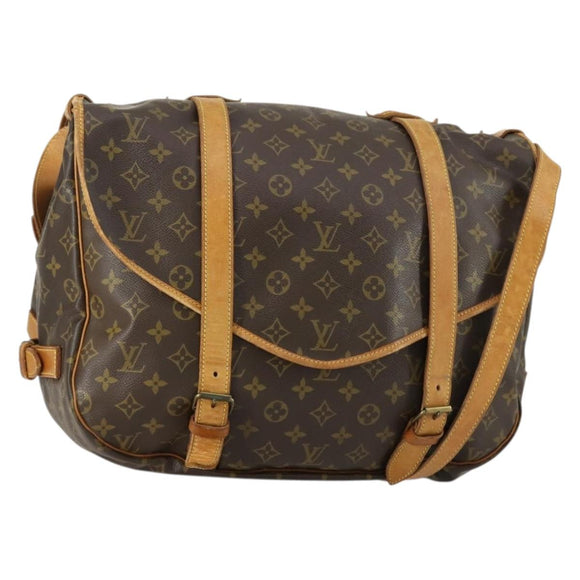 LOUIS VUITTON Monogram Saumur 43 Shoulder Bag M42252 LV Auth 155153