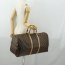 LOUIS VUITTON Monogram Keepall 55 Boston Bag M41424 LV Auth 155156-22