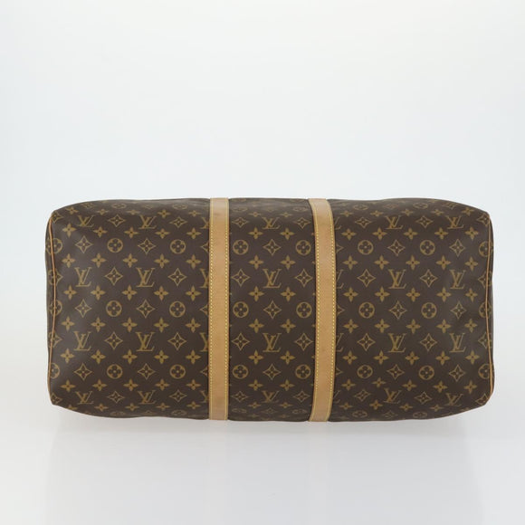 LOUIS VUITTON Monogram Keepall 55 Boston Bag M41424 LV Auth 155156