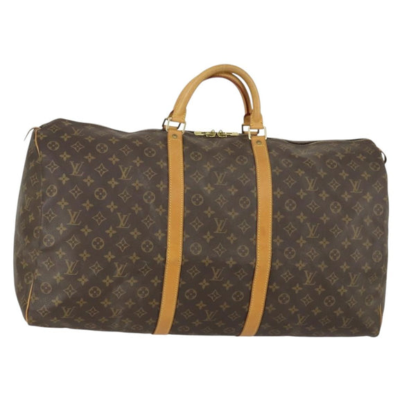 LOUIS VUITTON Monogram Keepall 60 Boston Bag M41422 LV Auth 155159