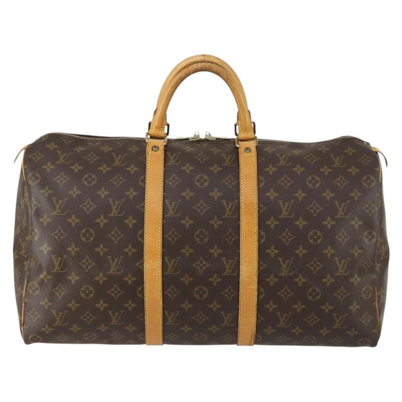LOUIS VUITTON Monogram Keepall 50 Boston Bag M41426 LV Auth 155160