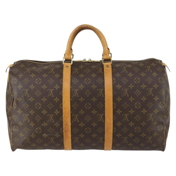 LOUIS VUITTON Monogram Keepall 50 Boston Bag M41426 LV Auth 155160