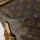 LOUIS VUITTON Monogram Saumur 35 Umhängetasche M42254 LV Auth 155167-17
