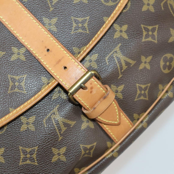 LOUIS VUITTON Monogram Saumur 35 Shoulder Bag M42254 LV Auth 155167