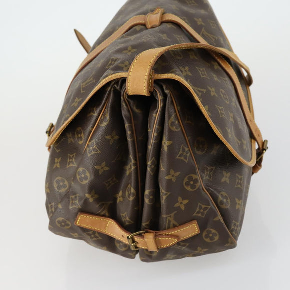 LOUIS VUITTON Monogram Saumur 35 Shoulder Bag M42254 LV Auth 155167