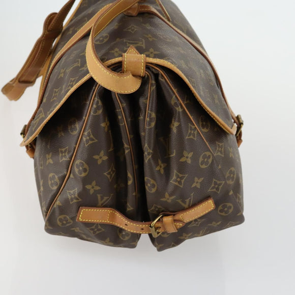 LOUIS VUITTON Monogram Saumur 35 Shoulder Bag M42254 LV Auth 155167