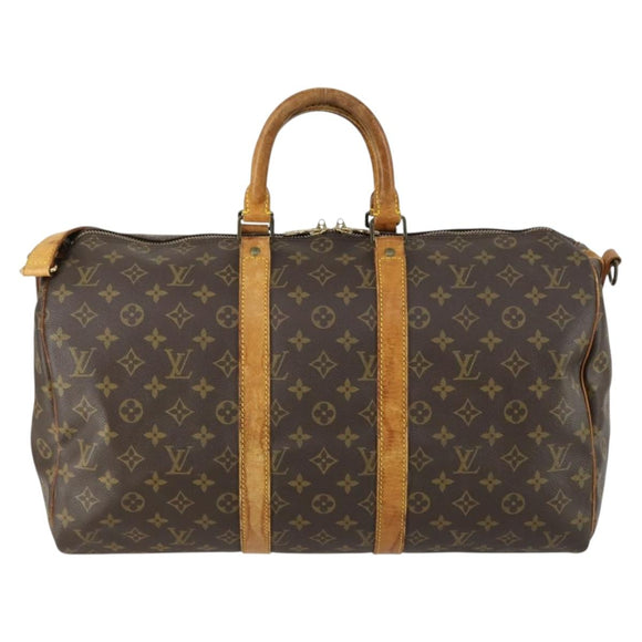 LOUIS VUITTON Monogram Keepall Bandouliere 45 Boston Bag M41418 LV Auth 155169