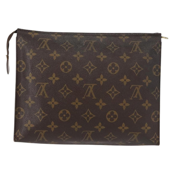 LOUIS VUITTON Monogram Poche Toilette 26 Pouch M47542 LV Auth 155174