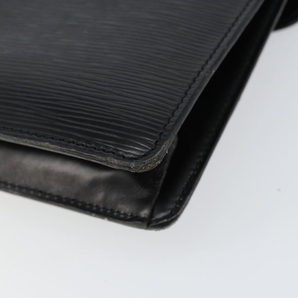 LOUIS VUITTON Epi Serie Dragonne Clutch Bag Black Noir M52612 LV Auth 155183