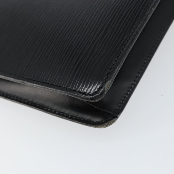 LOUIS VUITTON Epi Serie Dragonne Clutch Bag Black Noir M52612 LV Auth 155183