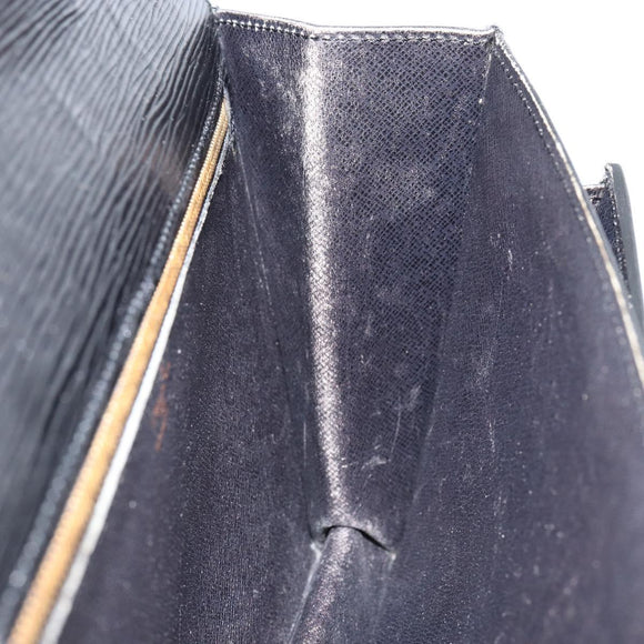 LOUIS VUITTON Epi Serie Dragonne Clutch Bag Black Noir M52612 LV Auth 155183