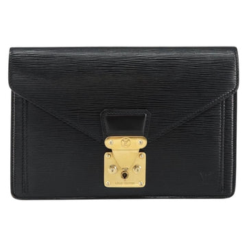 LOUIS VUITTON Epi Serie Dragonne Clutch Bag Black Noir M52612 LV Auth 155183 - 0