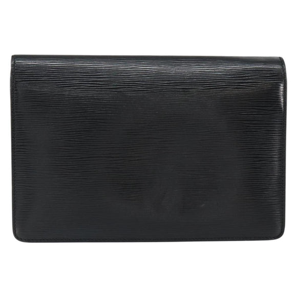 LOUIS VUITTON Epi Serie Dragonne Clutch Bag Black Noir M52612 LV Auth 155183