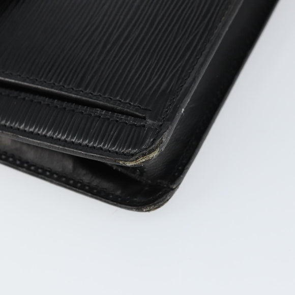 LOUIS VUITTON Epi Serie Dragonne Clutch Bag Black Noir M52612 LV Auth 155183