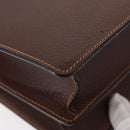 GUCCI Shoulder Bag Leather Gold Brown Auth 155188-14