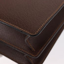 GUCCI Shoulder Bag Leather Gold Brown Auth 155188-15