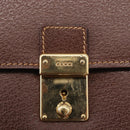 GUCCI Shoulder Bag Leather Gold Brown Auth 155188-16