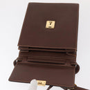 GUCCI Shoulder Bag Leather Gold Brown Auth 155188-18