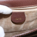 GUCCI Shoulder Bag Leather Gold Brown Auth 155188-19