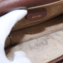 GUCCI Shoulder Bag Leather Gold Brown Auth 155188-20