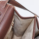 GUCCI Shoulder Bag Leather Gold Brown Auth 155188-21
