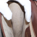 GUCCI Shoulder Bag Leather Gold Brown Auth 155188-22