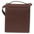 GUCCI Shoulder Bag Leather Gold Brown Auth 155188-3