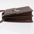 GUCCI Shoulder Bag Leather Gold Brown Auth 155188-5