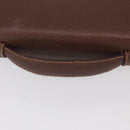 GUCCI Shoulder Bag Leather Gold Brown Auth 155188-7