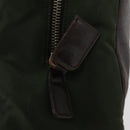 PRADA Tote Bag Nylon Leather Silver Brown Auth 155189-10